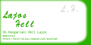 lajos hell business card